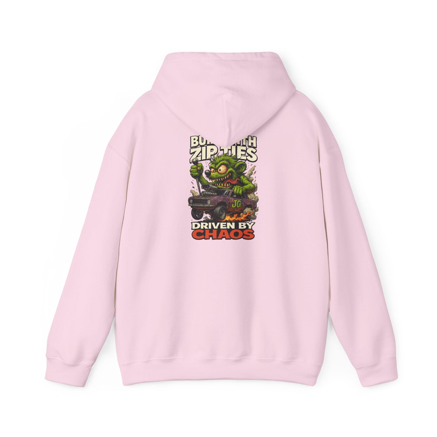 Chaos-Driven Hoodie – Built with Zip Ties, Driven by Chaos | Jayson’s Garage