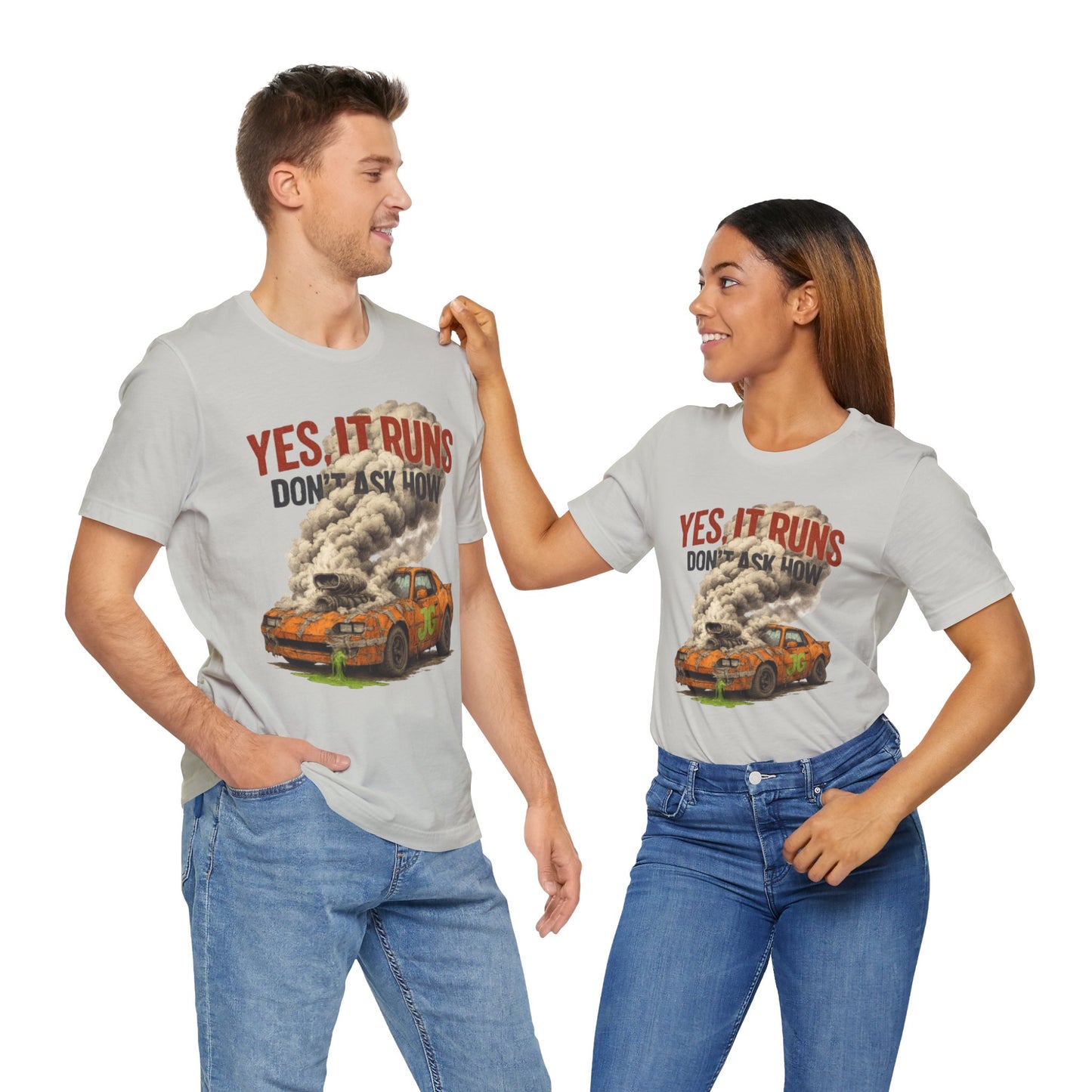 YES, IT RUNS Tee – Jayson’s Garage Edition