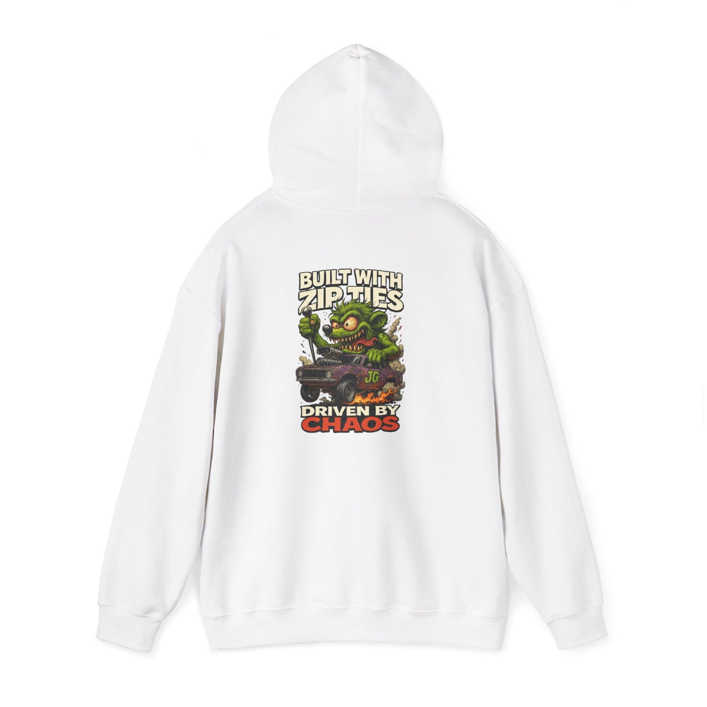 Chaos-Driven Hoodie – Built with Zip Ties, Driven by Chaos | Jayson’s Garage