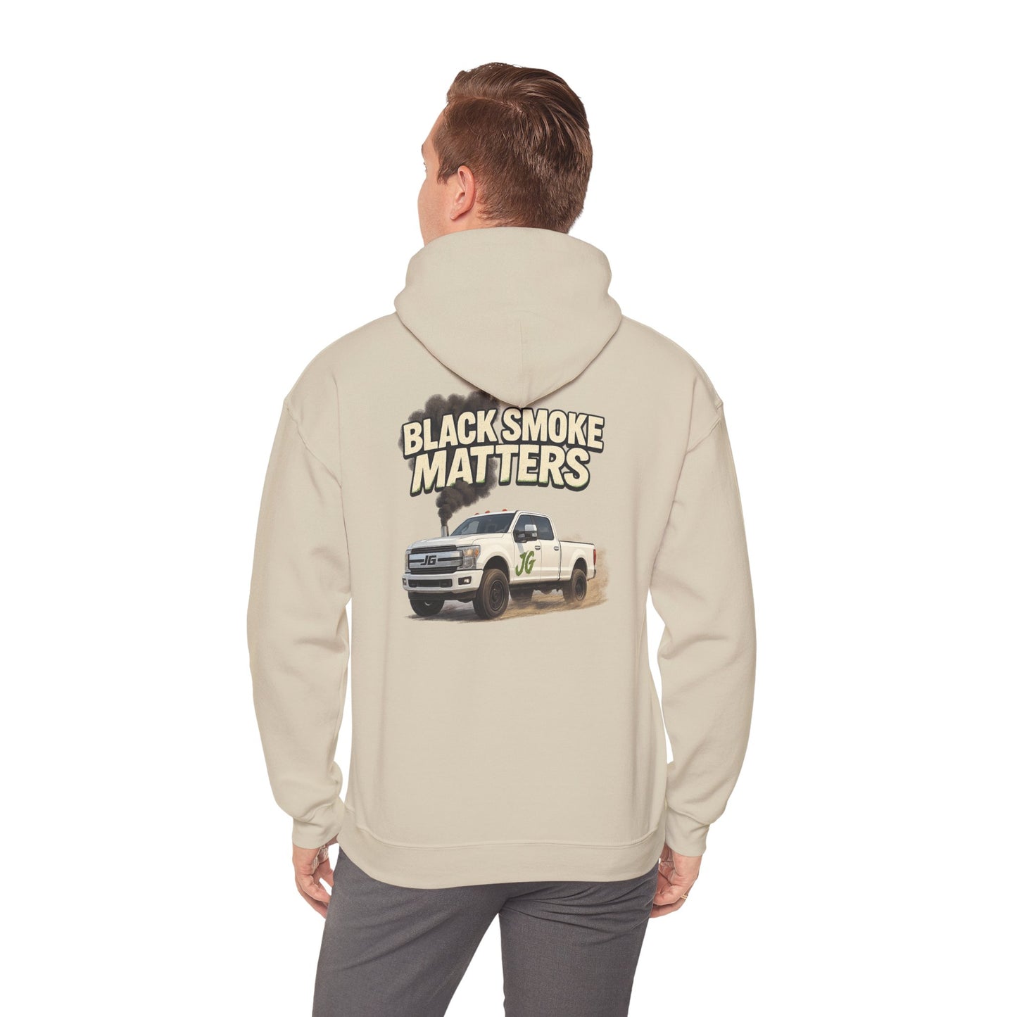 Black Smoke Matters Heavy Blend™ Hoodie | Diesel Lifestyle Streetwear for Gearheads & Truck Enthusiasts