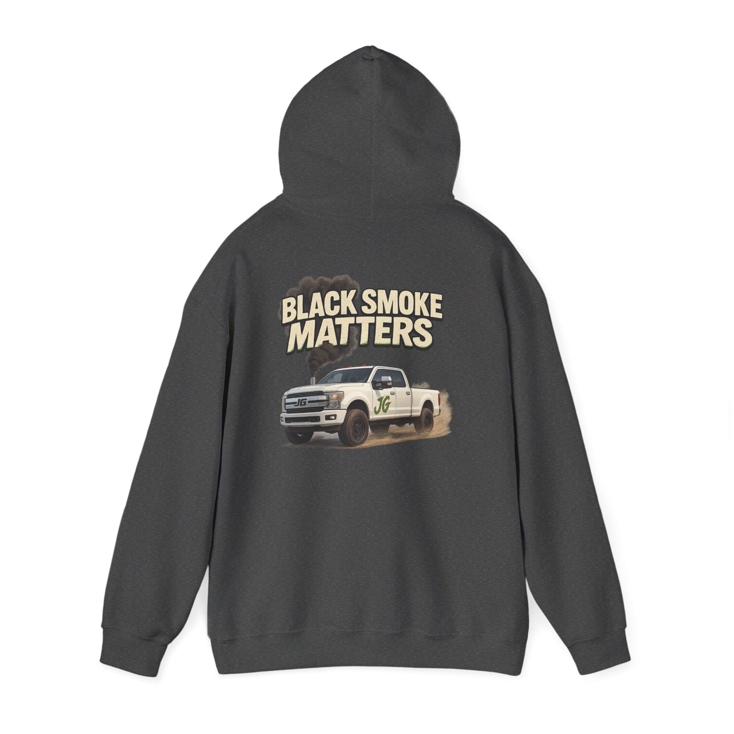 Black Smoke Matters Heavy Blend™ Hoodie | Diesel Lifestyle Streetwear for Gearheads & Truck Enthusiasts