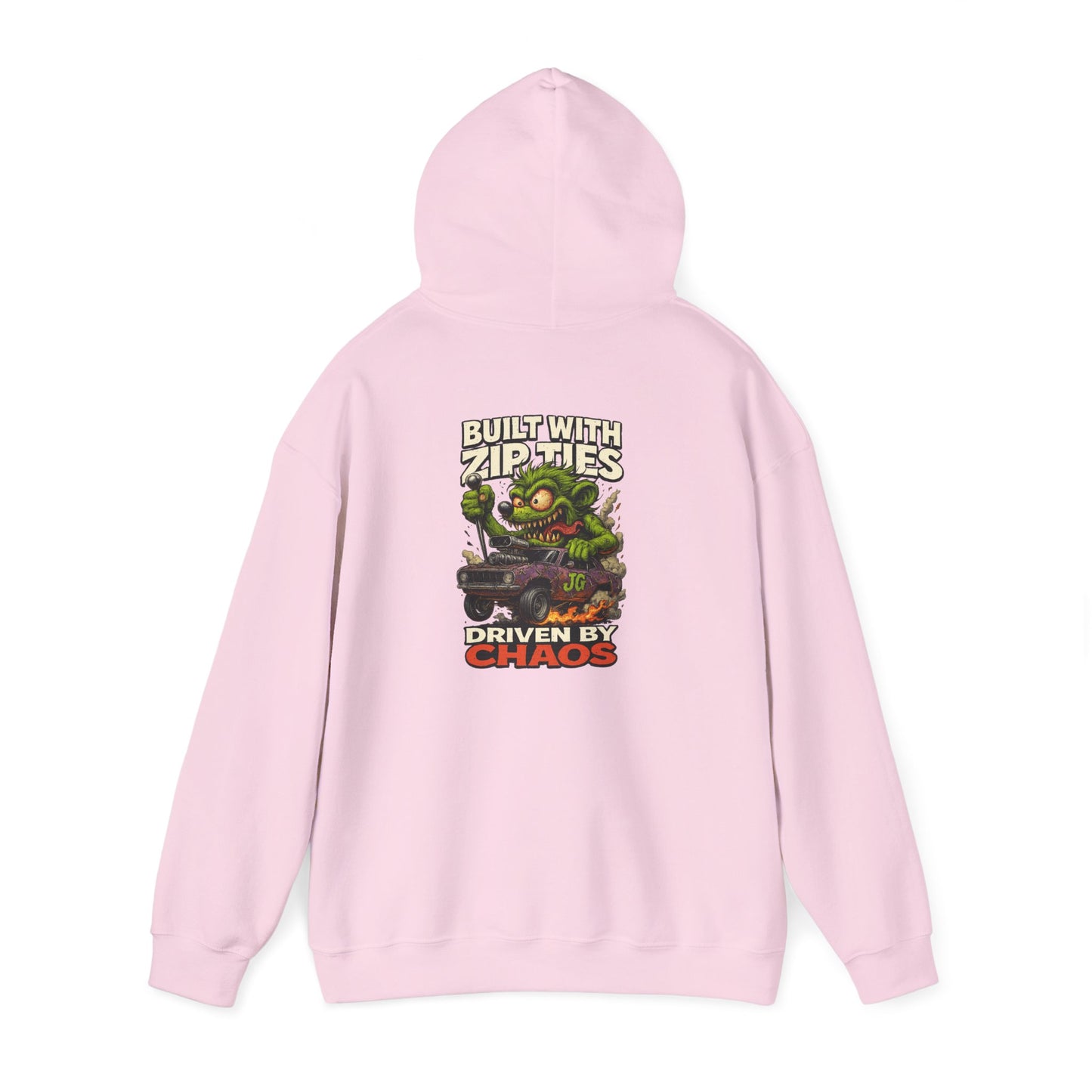 Chaos-Driven Hoodie – Built with Zip Ties, Driven by Chaos | Jayson’s Garage