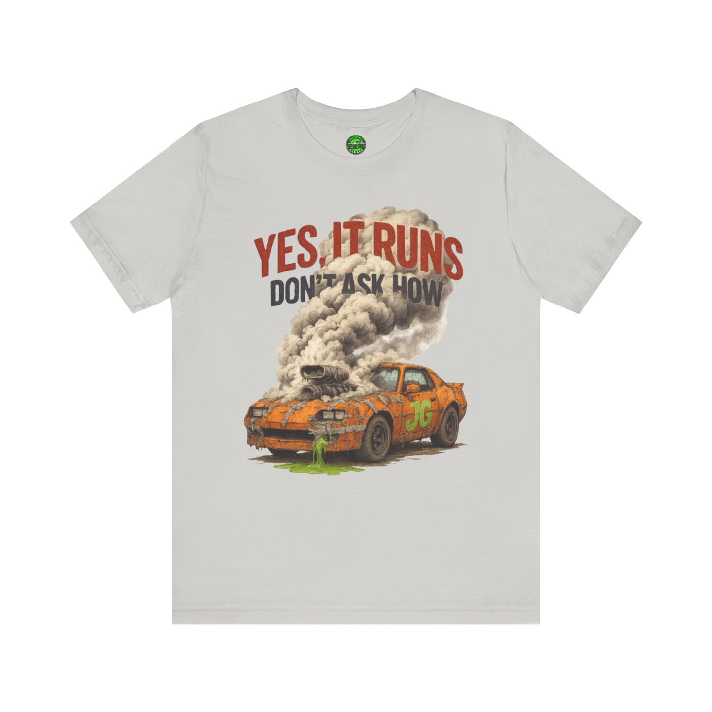 YES, IT RUNS Tee – Jayson’s Garage Edition