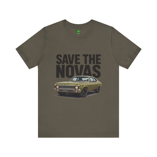 Save the Novas – Support My Mom’s Dream Car | ’72 Chevy Nova Restoration Tee for Classic Car Lovers