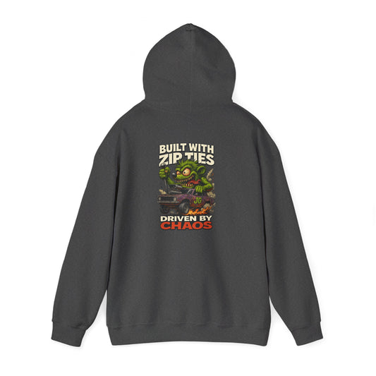 Chaos-Driven Hoodie – Built with Zip Ties, Driven by Chaos | Jayson’s Garage