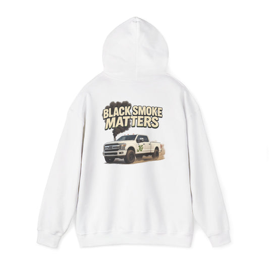 Black Smoke Matters Heavy Blend™ Hoodie | Diesel Lifestyle Streetwear for Gearheads & Truck Enthusiasts
