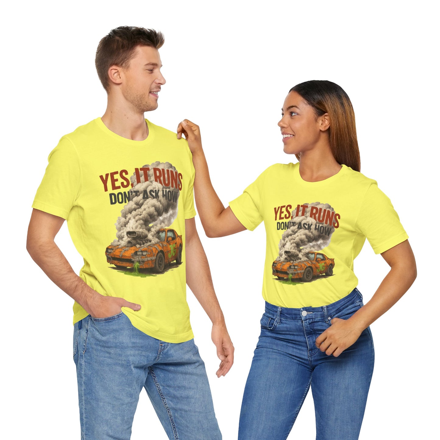 YES, IT RUNS Tee – Jayson’s Garage Edition