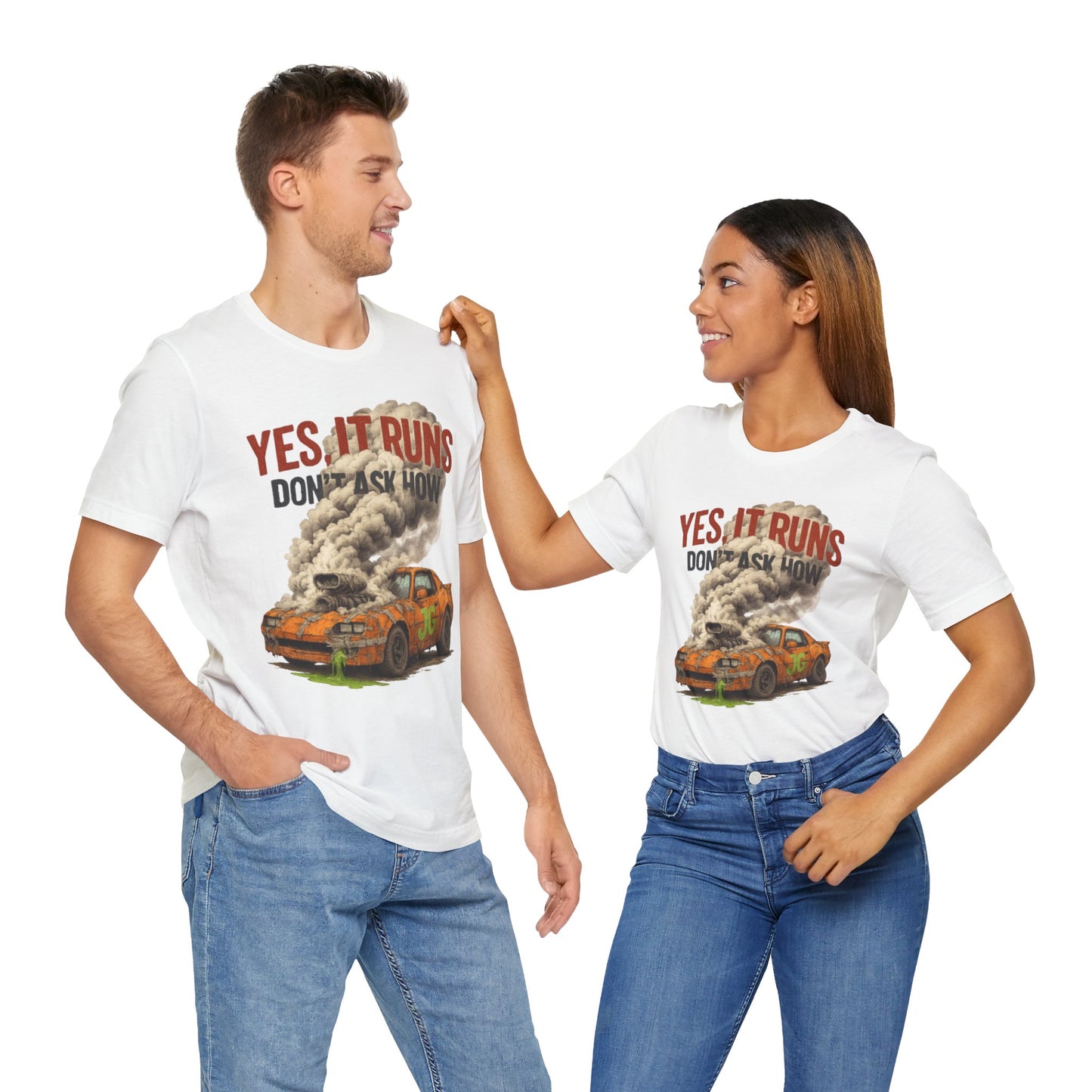 YES, IT RUNS Tee – Jayson’s Garage Edition