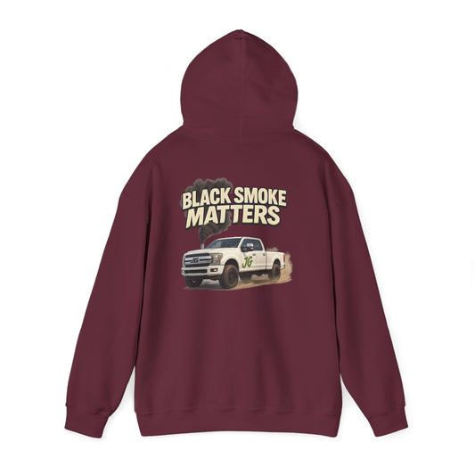 Black Smoke Matters Heavy Blend™ Hoodie | Diesel Lifestyle Streetwear for Gearheads & Truck Enthusiasts
