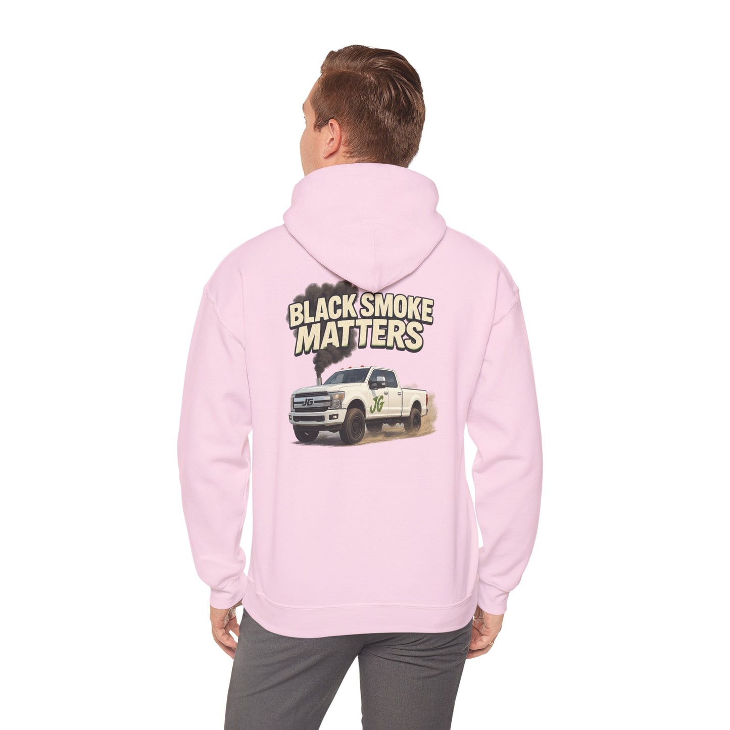 Black Smoke Matters Heavy Blend™ Hoodie | Diesel Lifestyle Streetwear for Gearheads & Truck Enthusiasts