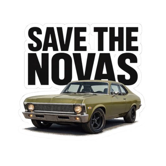 Save the Novas Kiss-Cut Stickers | Vintage Car Sticker | Auto Lover Gift | Racing Aesthetic