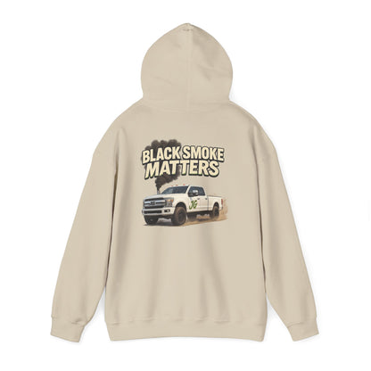 Black Smoke Matters Heavy Blend™ Hoodie | Diesel Lifestyle Streetwear for Gearheads & Truck Enthusiasts