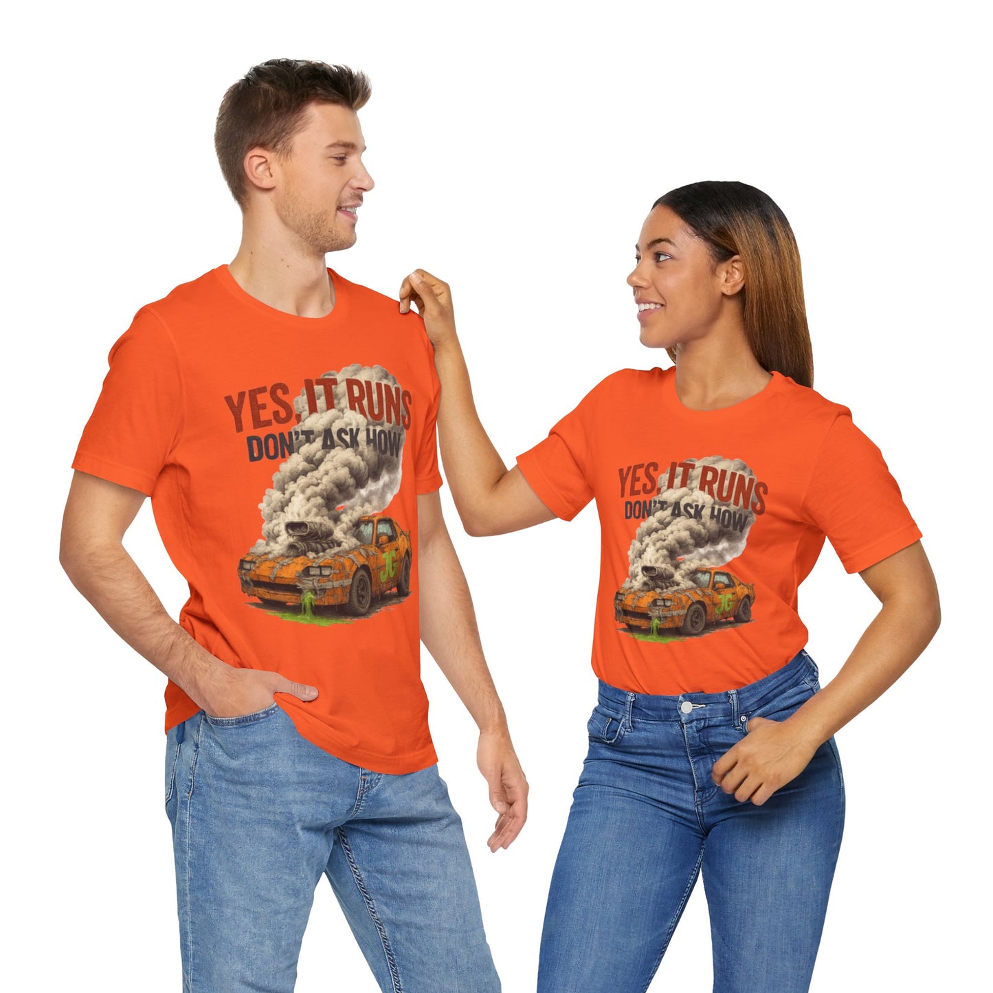YES, IT RUNS Tee – Jayson’s Garage Edition