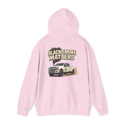 Black Smoke Matters Heavy Blend™ Hoodie | Diesel Lifestyle Streetwear for Gearheads & Truck Enthusiasts