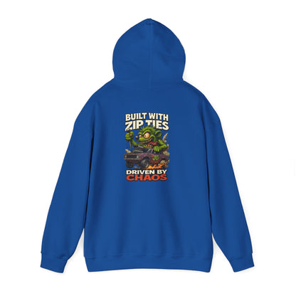Chaos-Driven Hoodie – Built with Zip Ties, Driven by Chaos | Jayson’s Garage