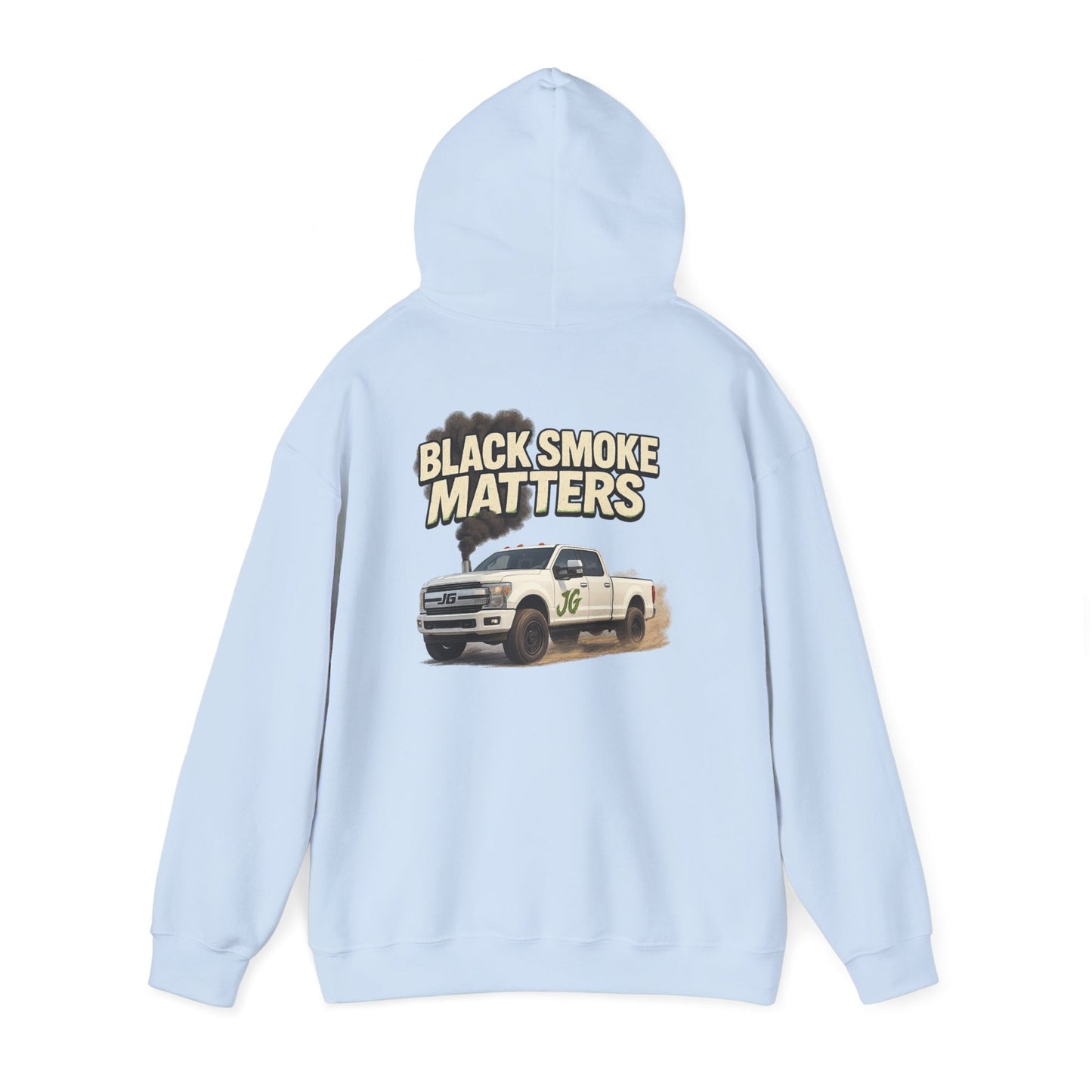 Black Smoke Matters Heavy Blend™ Hoodie | Diesel Lifestyle Streetwear for Gearheads & Truck Enthusiasts
