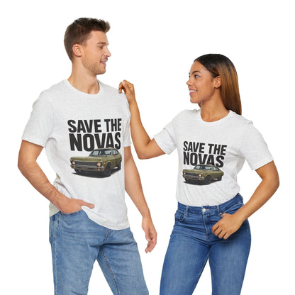 Save the Novas – Support My Mom’s Dream Car | ’72 Chevy Nova Restoration Tee for Classic Car Lovers
