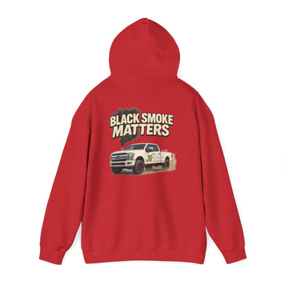 Black Smoke Matters Heavy Blend™ Hoodie | Diesel Lifestyle Streetwear for Gearheads & Truck Enthusiasts