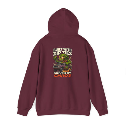 Chaos-Driven Hoodie – Built with Zip Ties, Driven by Chaos | Jayson’s Garage