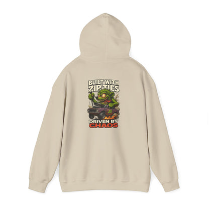 Chaos-Driven Hoodie – Built with Zip Ties, Driven by Chaos | Jayson’s Garage