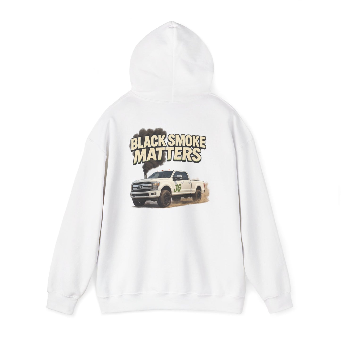 Black Smoke Matters Heavy Blend™ Hoodie | Diesel Lifestyle Streetwear for Gearheads & Truck Enthusiasts