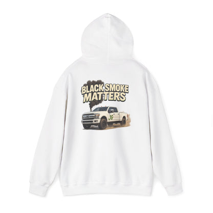 Black Smoke Matters Heavy Blend™ Hoodie | Diesel Lifestyle Streetwear for Gearheads & Truck Enthusiasts