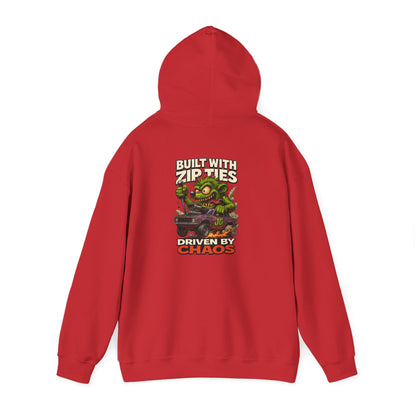 Chaos-Driven Hoodie – Built with Zip Ties, Driven by Chaos | Jayson’s Garage