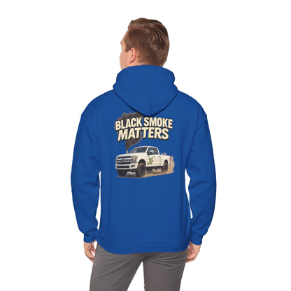 Black Smoke Matters Heavy Blend™ Hoodie | Diesel Lifestyle Streetwear for Gearheads & Truck Enthusiasts