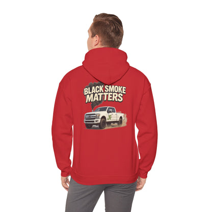 Black Smoke Matters Heavy Blend™ Hoodie | Diesel Lifestyle Streetwear for Gearheads & Truck Enthusiasts