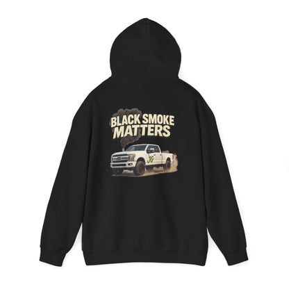 Black Smoke Matters Heavy Blend™ Hoodie | Diesel Lifestyle Streetwear for Gearheads & Truck Enthusiasts